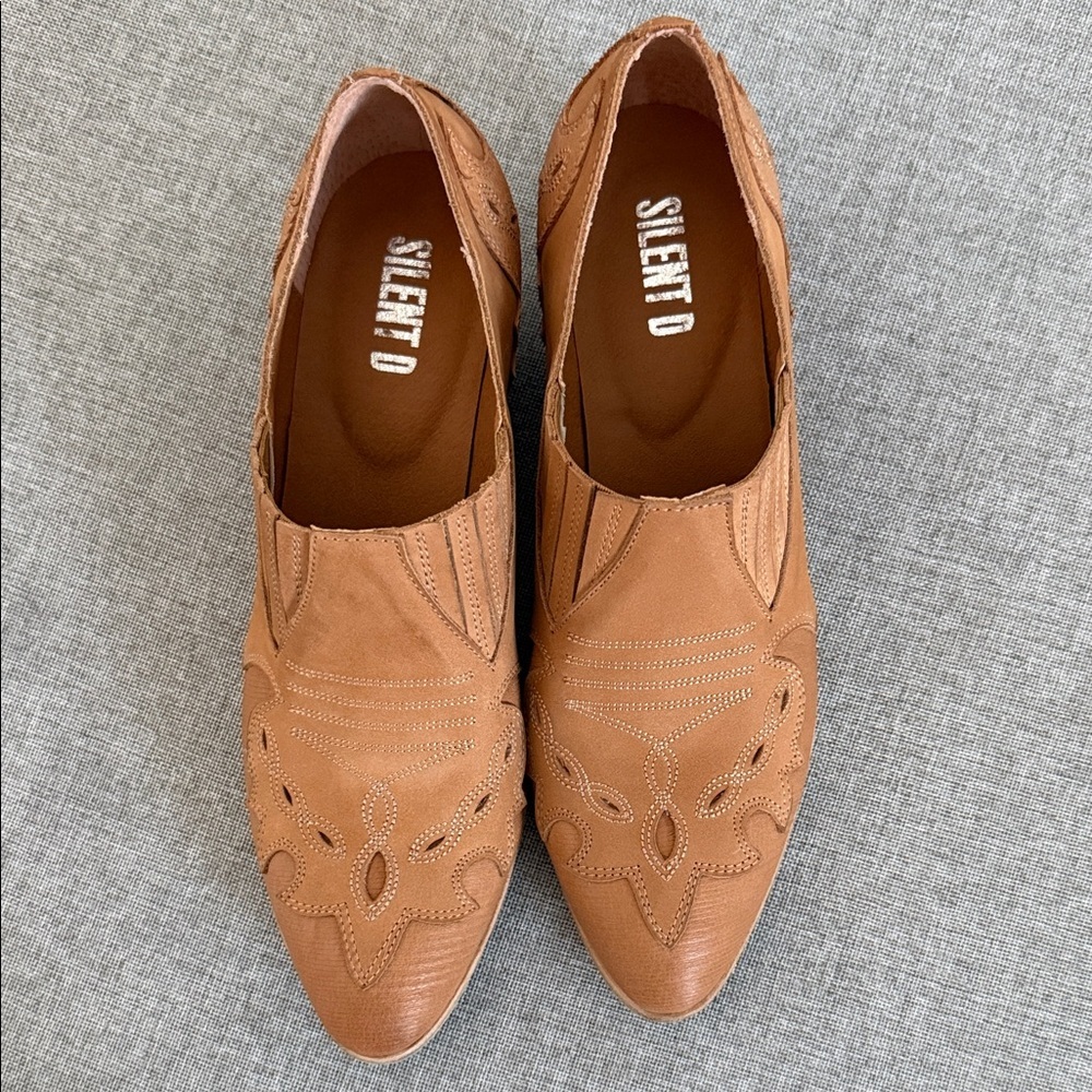 Anthropology, Silent D Tarvita Tan Leather Mules - Picture 5 of 9